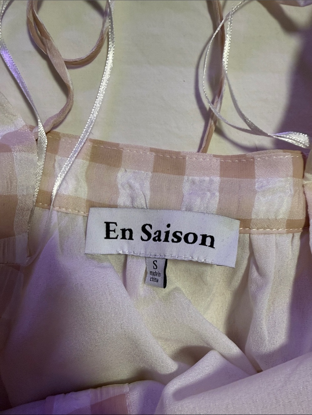 En Saison pink & White Gingham Sundress - Picture 5 of 7
